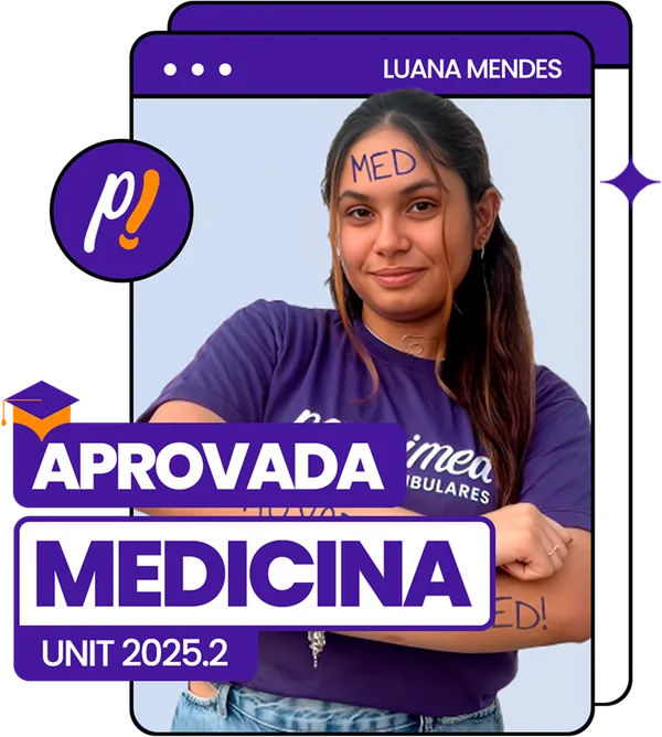 Cartão de aprovação: Luana Mendes, Medicina, UNIT 2025.2