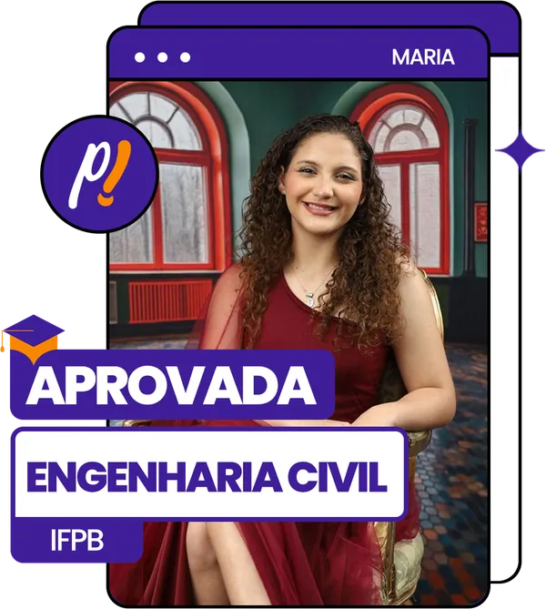 Cartão de aprovação: Maria, Engenharia Civil, IFPB