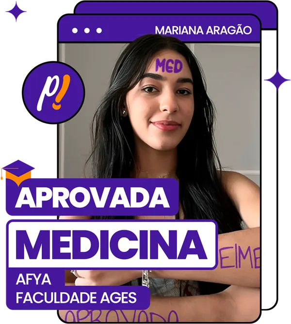 Cartão de aprovação: Mariana Aragão, Medicina, AFYA Faculdade Ages